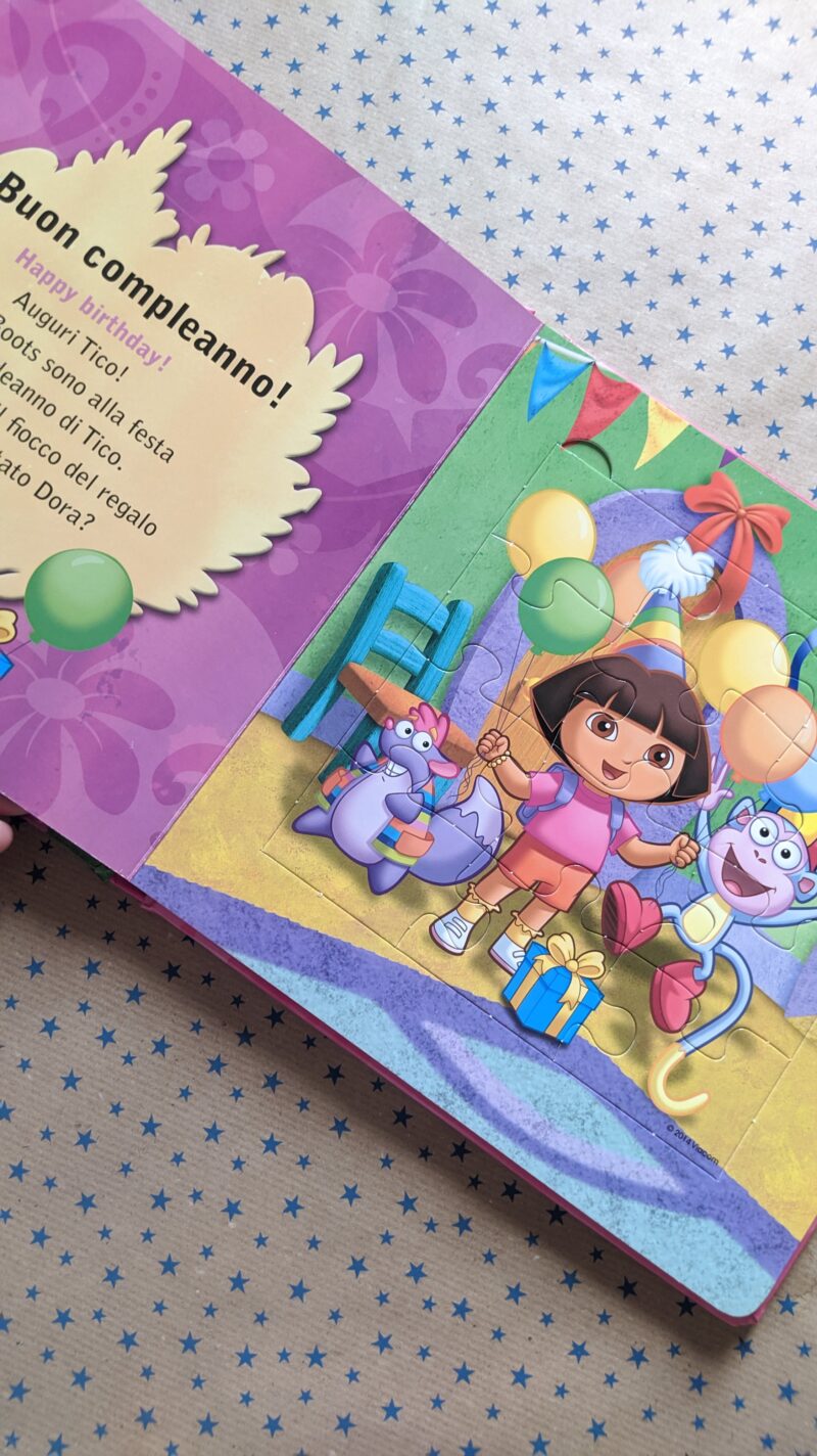 Dora l'esploratrice libro puzzle