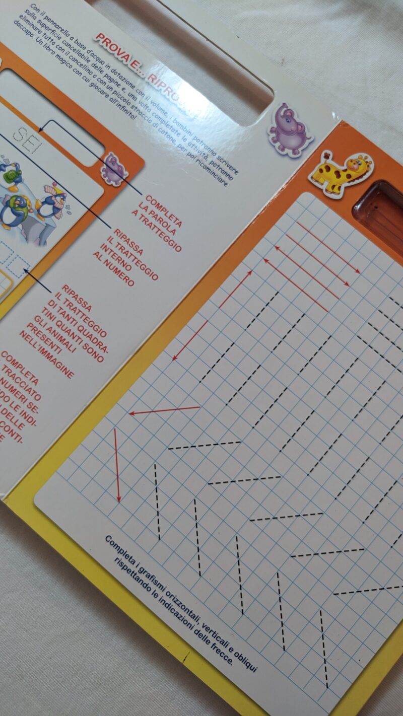 Imparo i numeri con il libro lavagna