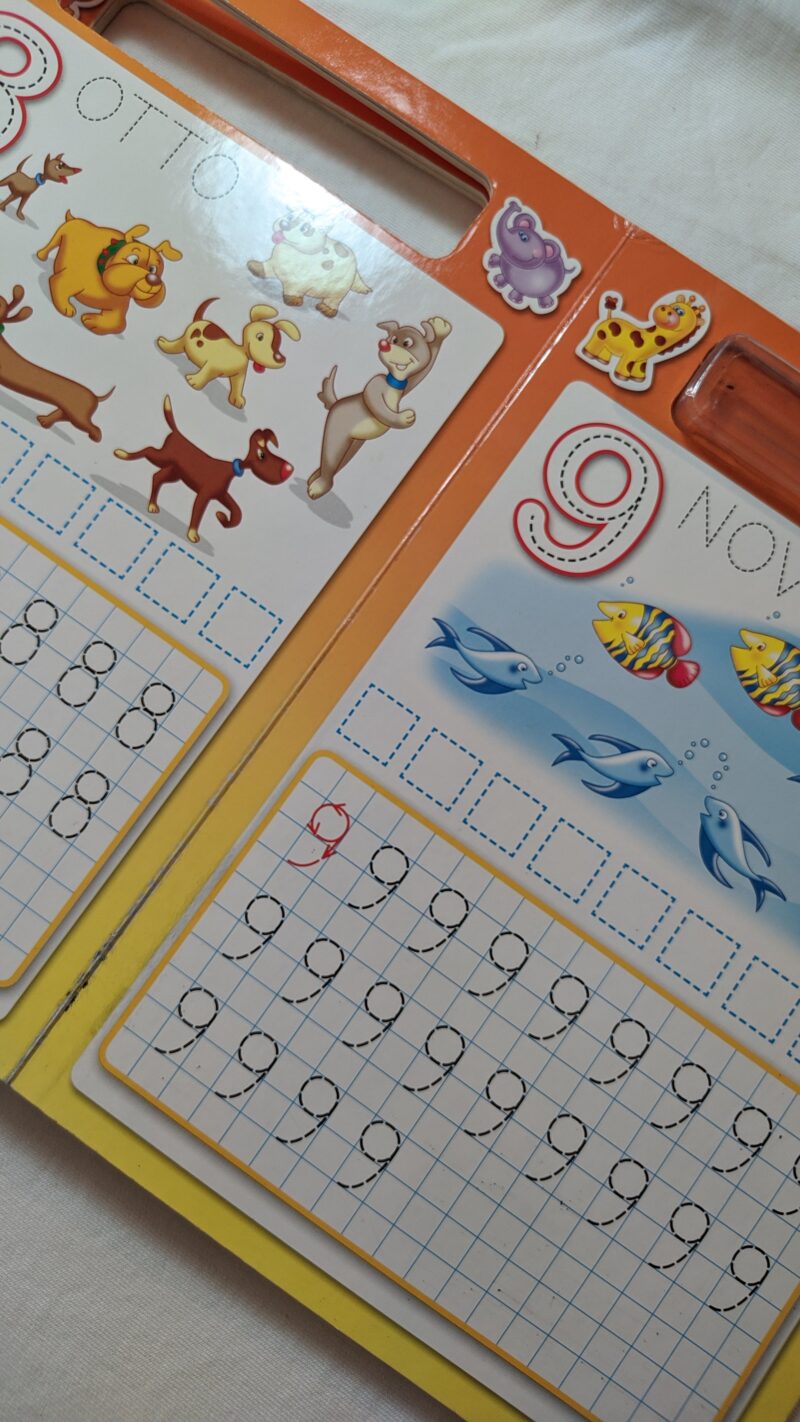 Imparo i numeri con il libro lavagna