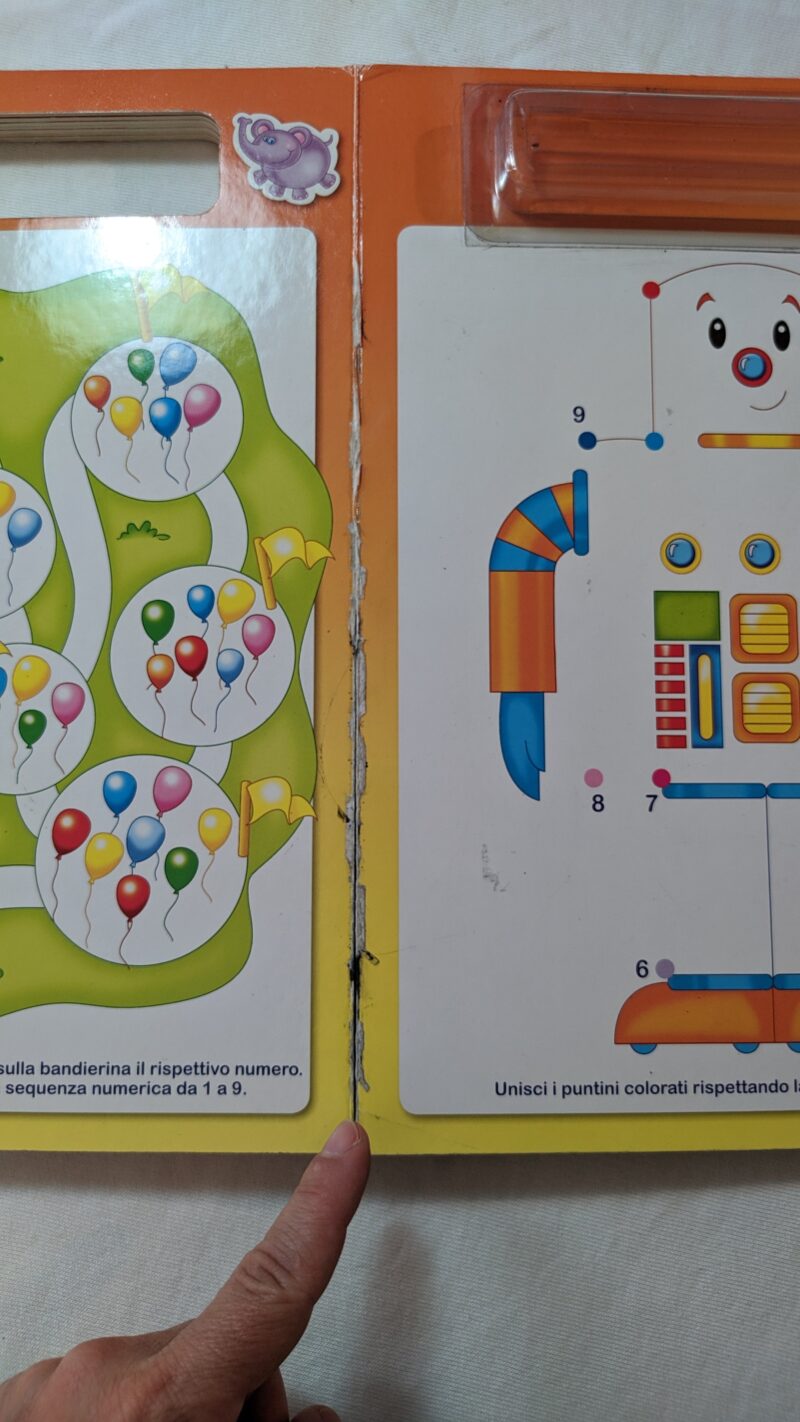 Imparo i numeri con il libro lavagna