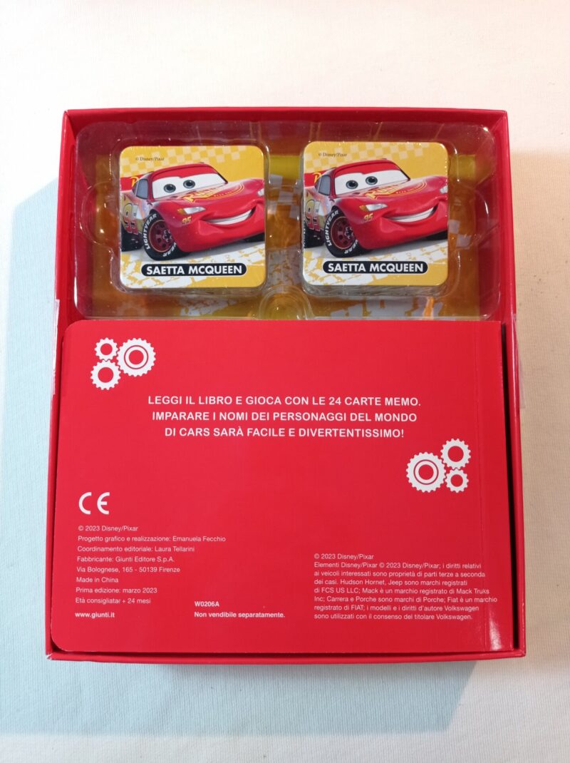 Cars memo leggi e gioca 
Libro + tessere