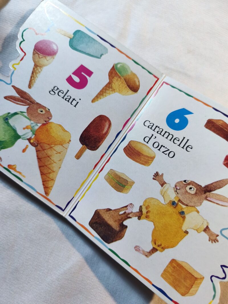 1 2 3 Coniglietto conta i suoi dolci