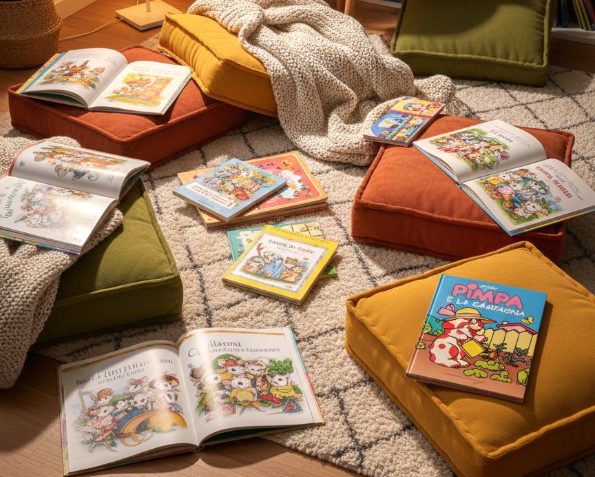libri per bambini angolo lettura